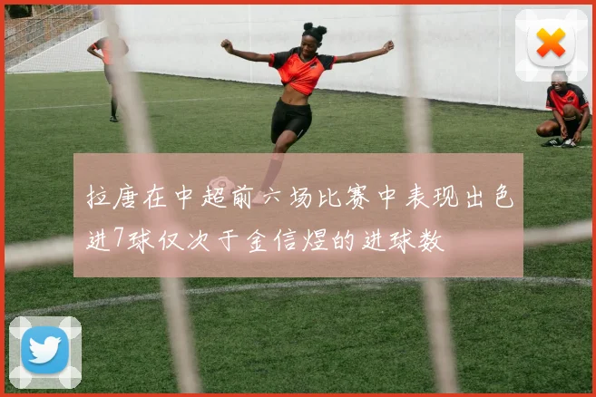 拉唐在中超前六场比赛中表现出色进7球仅次于金信煜的进球数